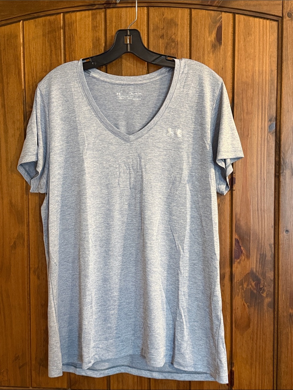 Under Armour Light Heather Blue V-Neck Performance Tee